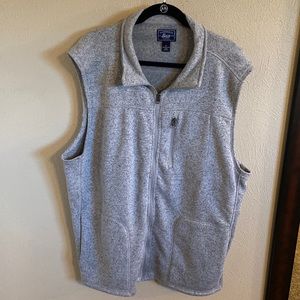 Bass gray and black zippered sweater vest XL